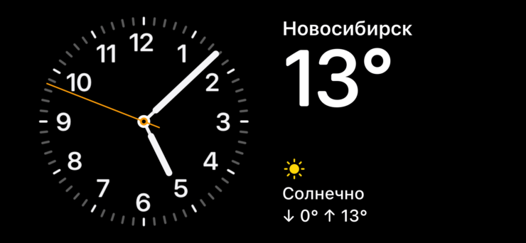 Как изменить режим ожидания на Айфоне. Можно вывести на экран погоду. Фото.