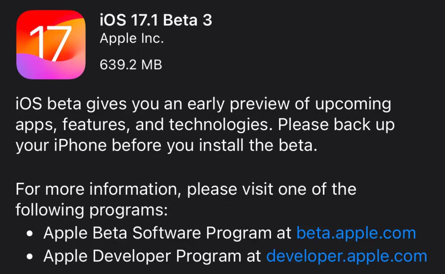 Как установить iOS 17.1 beta 3. Новая бета-версия iOS уже доступна для скачивания. Как установить iOS 17.1 beta 3. Новая бета-версия iOS уже доступна для скачивания. Фото.