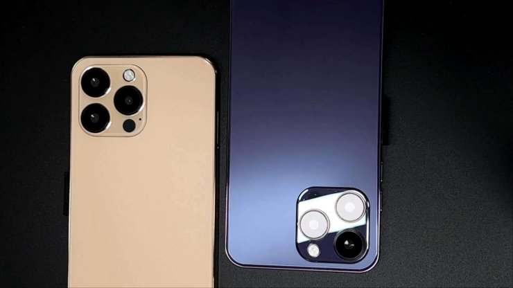 i14 Pro Max русская версия. Золотой цвет называется не просто голд, а лакшери голд. Это вам не в лапти в туалет ходить. Фото.