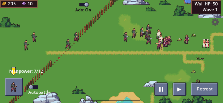 Medieval — игра Tower Defense. Ваша задача — вовремя отправлять дополнительных воинов в бой. Фото.