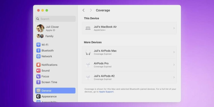Что нового в macOS Sonoma 14.1. Статус гарантии наушников теперь видно в настройках. Источник: crast.net. Что нового в macOS Sonoma 14.1. Статус гарантии наушников теперь видно в настройках. Источник: crast.net. Фото.