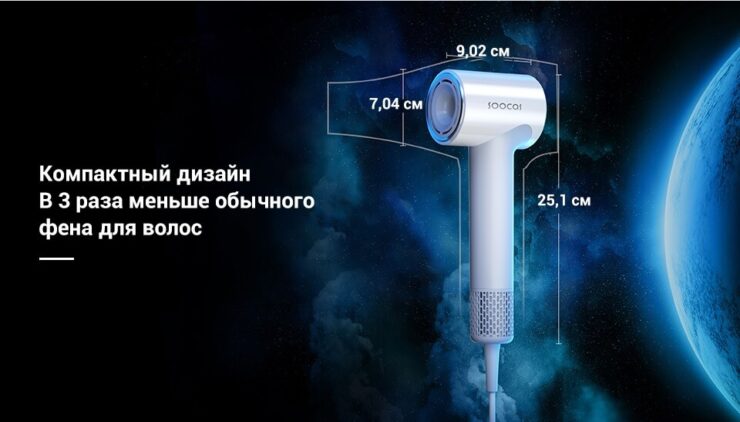 Легкий фен для волос. Вот так выглядит SOOCAS A1 на фоне классических фенов. Легкий фен для волос. Вот так выглядит SOOCAS A1 на фоне классических фенов. Фото.