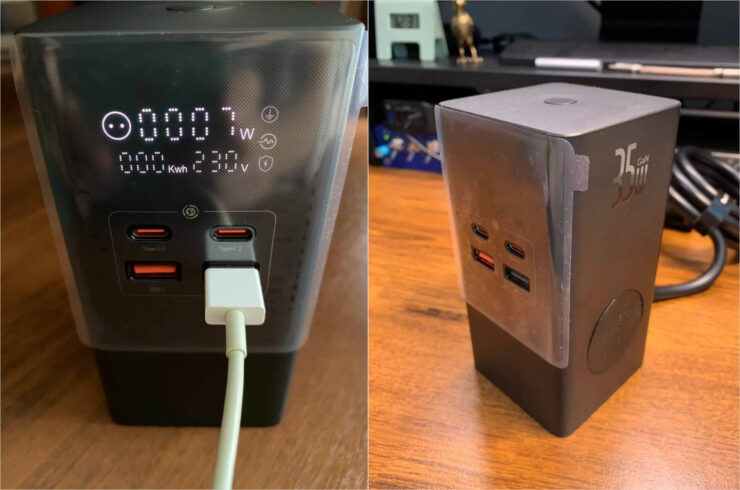 Зарядная станция с дисплеем. От этого блока можно заряжать до 7 устройств сразу. Зарядная станция с дисплеем. От этого блока можно заряжать до 7 устройств сразу. Фото.