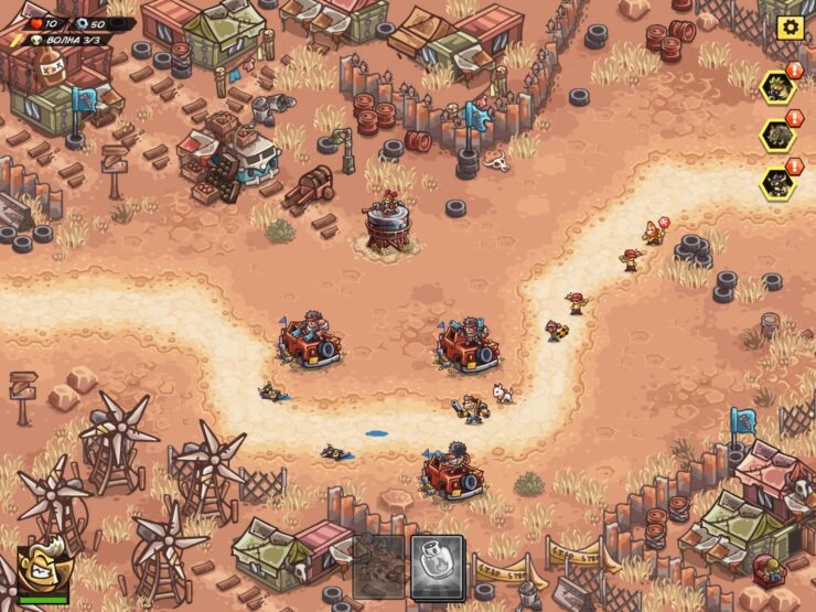 Junkworld — игра защита башни. На защиту башни можно потратить большое количество часов. Фото.