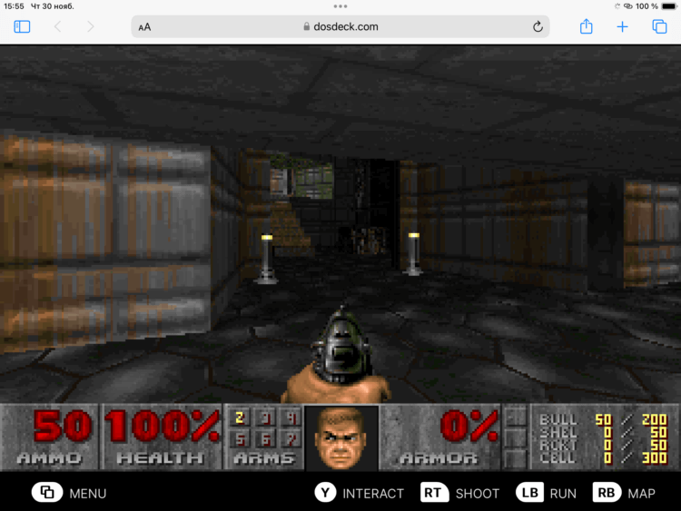 DOOM на Айфоне. Графика в игре не отличается от того, что было на старых компьютерах. DOOM на Айфоне. Графика в игре не отличается от того, что было на старых компьютерах. Фото.