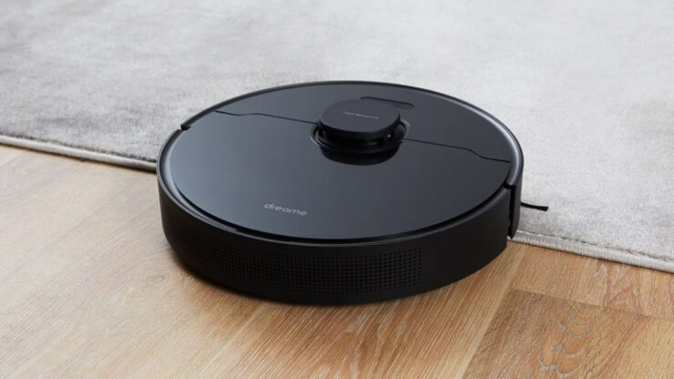 Мощный робот-пылесос с влажной уборкой. При заезде на ковер мощность всасывания будет автоматически увеличиваться. Мощный робот-пылесос с влажной уборкой. При заезде на ковер мощность всасывания будет автоматически увеличиваться. Фото.