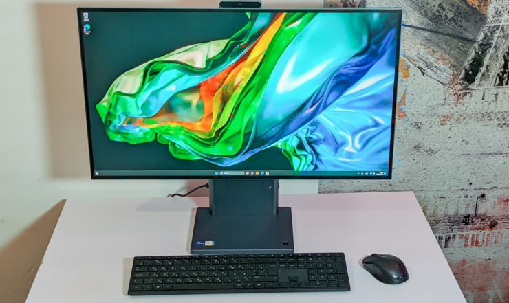 Acer Aspire S27 — моноблок на Windows. Оцените тончайшие рамки вокруг экрана. Фото.