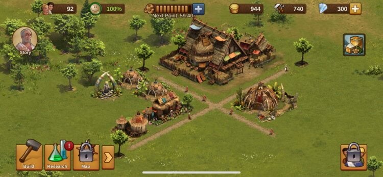 Forge Of Empires — стратегия на телефон. Обычную деревню можно превратить в целый город. Фото.