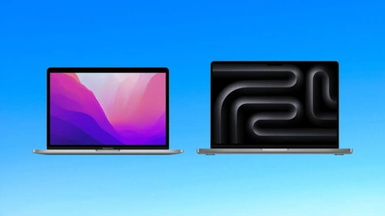 6 отличий MacBook Pro 14 M3 от MacBook Pro 13 M2, кроме процессора. Ноутбуки заметно отличаются размерами. Источник: appleinsider.com. 6 отличий MacBook Pro 14 M3 от MacBook Pro 13 M2, кроме процессора. Ноутбуки заметно отличаются размерами. Источник: appleinsider.com. Фото.