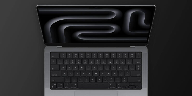 Сколько памяти в MacBook Pro 14 M3. В базовом MacBook Pro 14 используется накопитель на 512 ГБ. Источник: Apple.com. Фото.