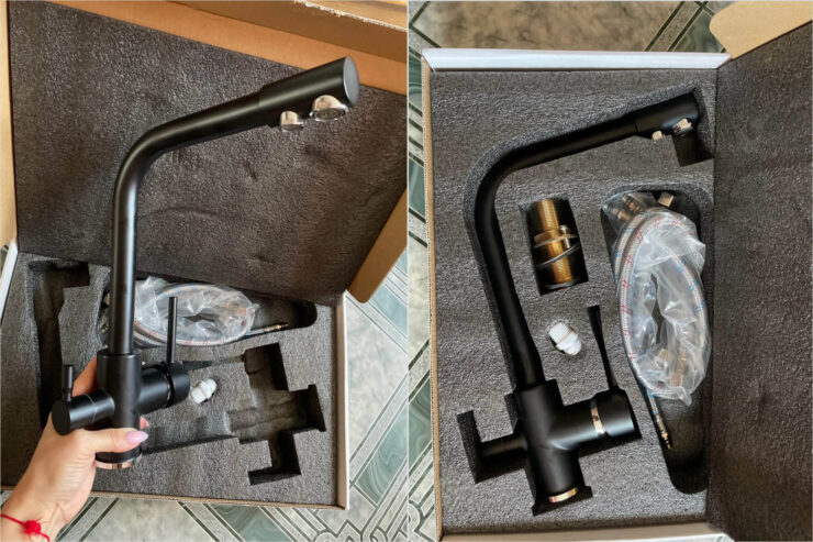 Кухонный кран с фильтром для воды. Смеситель — это кран, а кран — это смеситель. Все просто. Кухонный кран с фильтром для воды. Смеситель — это кран, а кран — это смеситель. Все просто. Фото.