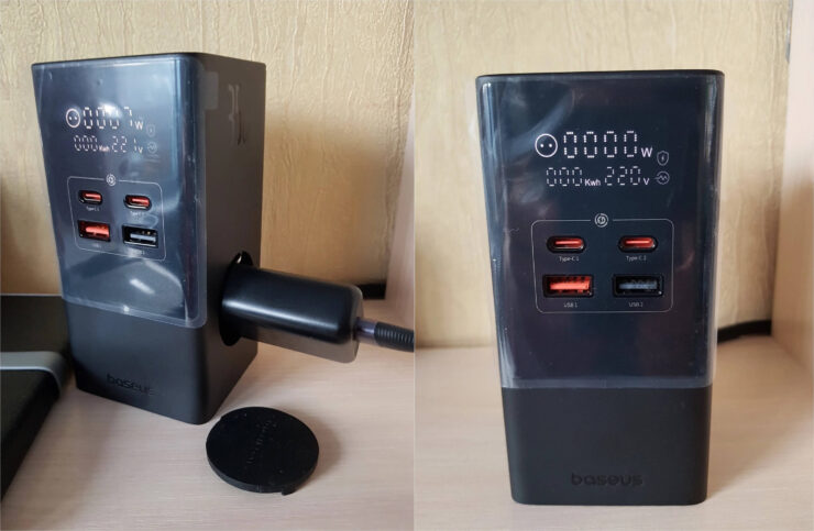 Зарядная станция Baseus 7 в 1 на 4000В. Эта зарядная станция позволяет одновременно заряжать до 7 устройств. Фото.