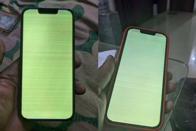 Зеленый экран iphone 12 - Apple Community