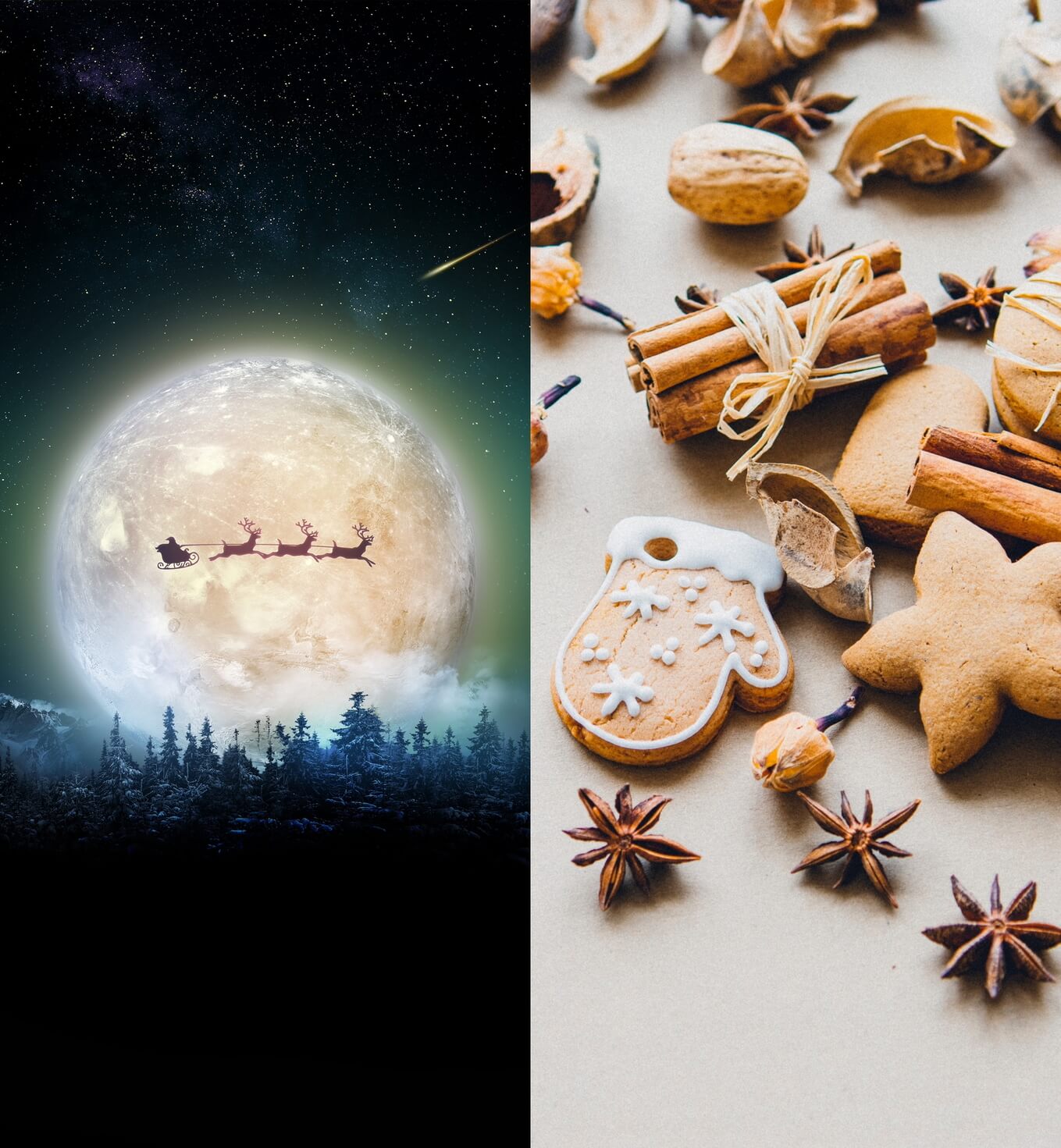 Красивые новогодние обои. Печеньки захотелось скушать с первого взгляда. Фото.