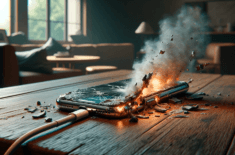 iPhone взорвался