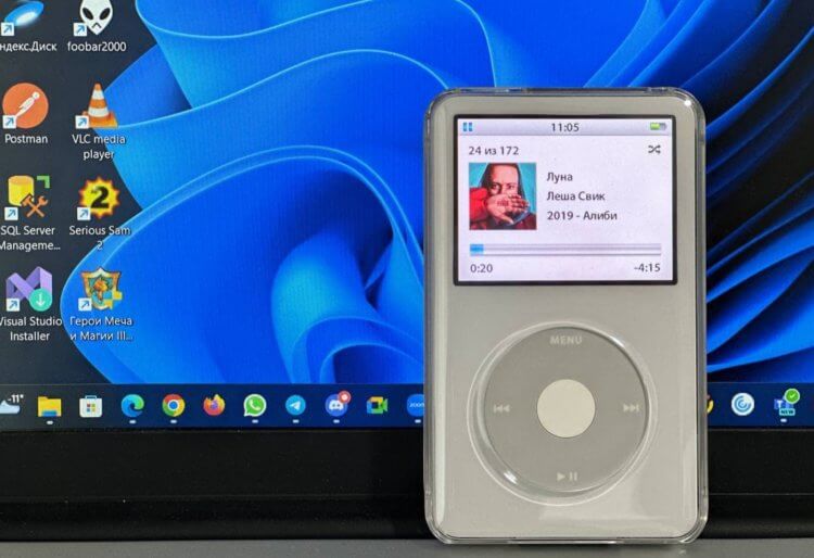 Нашел на Авито iPod Classic с SSD на 120 Гб и батареей 2000 мА*ч. Вернул свой 2007 по цене дешевого Андроида. Фото.
