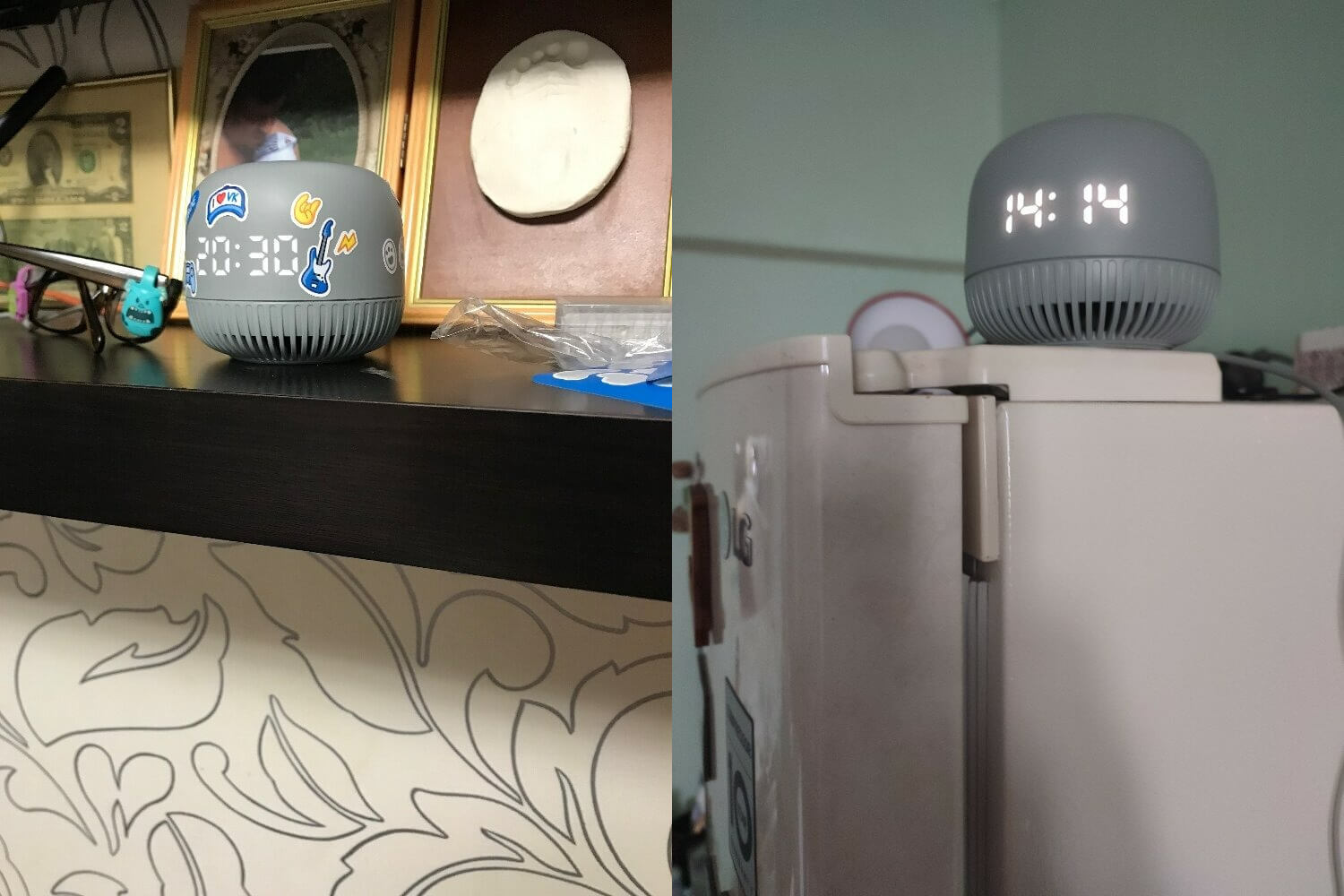 Умная колонка с Марусей. Бросив взгляд на колонку вы всегда сможете узнать время. Фото.