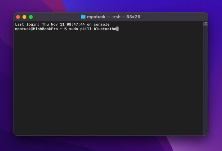 Сброс настроек блютуз. На новых версиях macOS сброс Bluetooth осуществляется через Терминал. Изображение: 9to5mac.com. Фото.