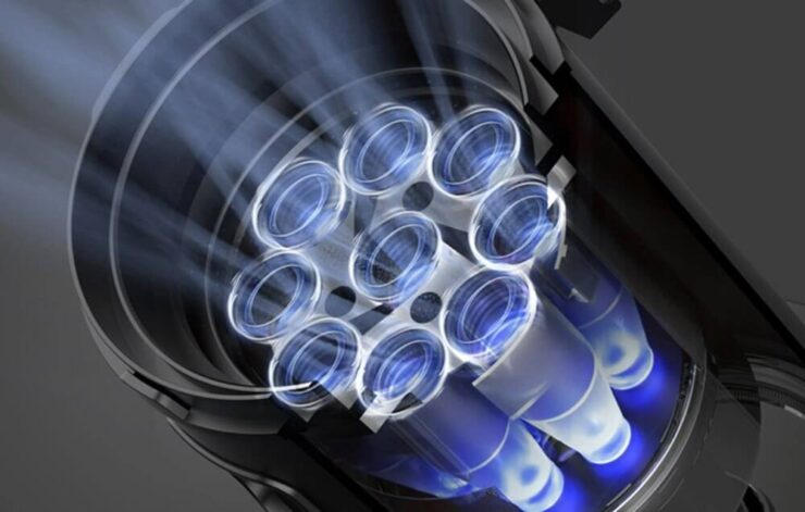 Фильтр в вертикальном пылесосе. Фильтр состоит из 9 конусов. Изображение: aliexpress.ru. Фильтр в вертикальном пылесосе. Фильтр состоит из 9 конусов. Изображение: aliexpress.ru. Фото.