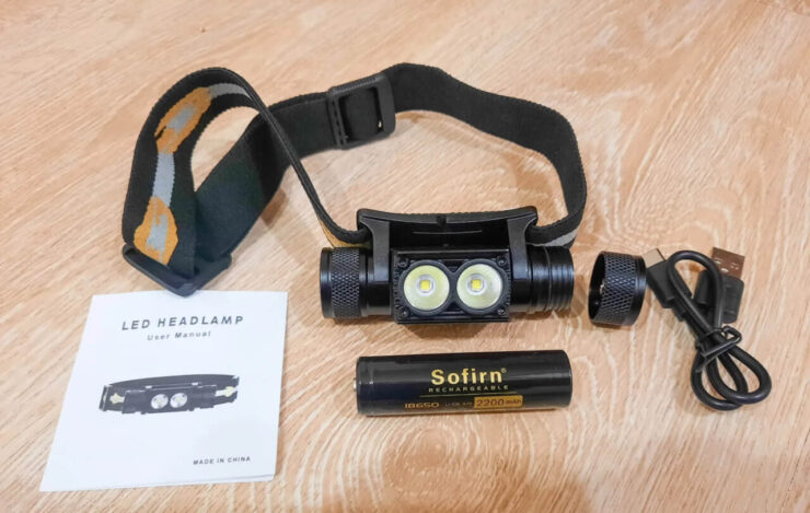 Недорогой налобный фонарь с АлиЭкспресс. Данный фонарь поддерживает и ближний, и дальний свет. Недорогой налобный фонарь с АлиЭкспресс. Данный фонарь поддерживает и ближний, и дальний свет. Фото.