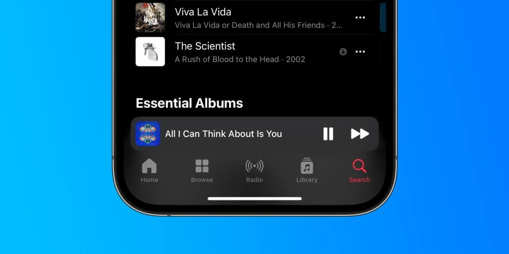Apple Music на Айфоне. Маленькое изменение появилось и в Apple Music. Изображение: 9to5mac.com. Фото.