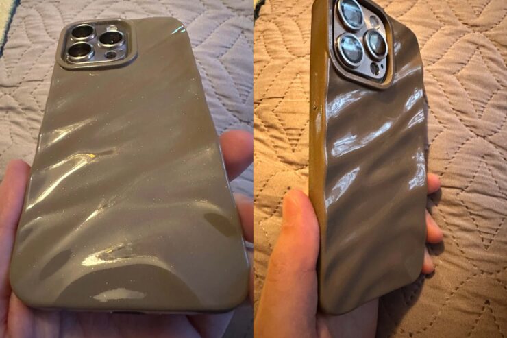 Необычный чехол для Айфона. Чехол фактурный и выглядит очень интересно. Фото.