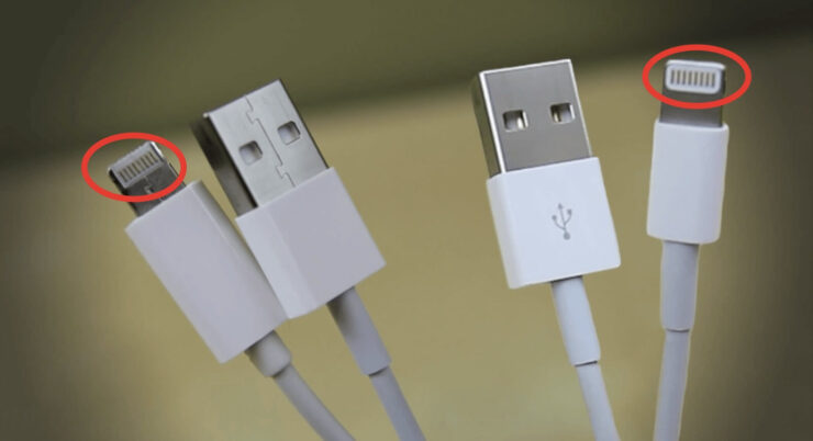 Как почистить провод от зарядки Айфона. Как следует протрите вот эти места на коннекторе. Изображение: nicetempvs.life. Фото.