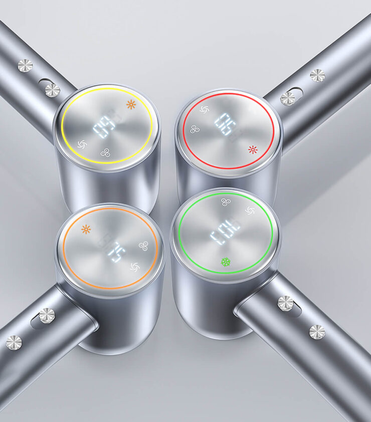 Режимы работы фена. Можете выбрать нужную температуру и скорость обдува. Режимы работы фена. Можете выбрать нужную температуру и скорость обдува. Фото.