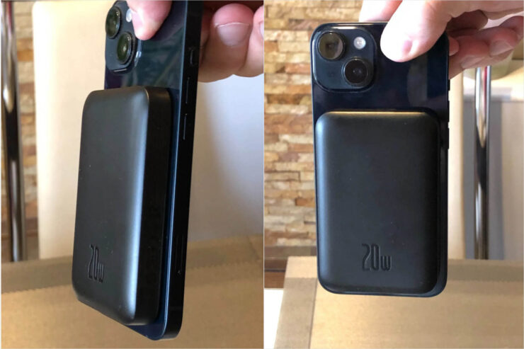 MagSafe-аккумулятор для iPhone на магните. Прелесть этого повербанка — в магнитном креплении. MagSafe-аккумулятор для iPhone на магните. Прелесть этого повербанка — в магнитном креплении. Фото.