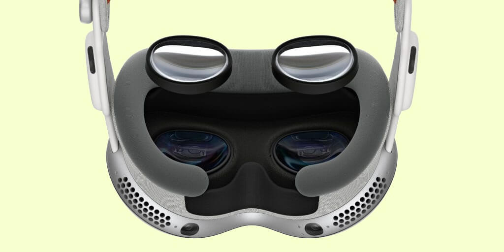 Линзы для очков виртуальной реальности. Просто так купить линзы с диоптриями для Apple Vision Pro не получится. Изображение: 9to5mac.com. Фото.