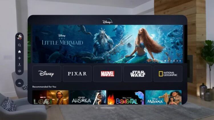 Видео в виртуальной реальности. Disney+ сразу будет доступен на Apple Vision Pro. Изображение: theverge.com. Видео в виртуальной реальности. Disney+ сразу будет доступен на Apple Vision Pro. Изображение: theverge.com. Фото.