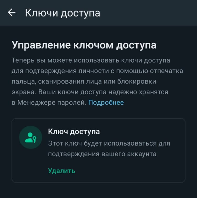 Ключи доступа в Ватсапе. На Андроиде ключи доступа уже можно использовать. Ключи доступа в Ватсапе. На Андроиде ключи доступа уже можно использовать. Фото.