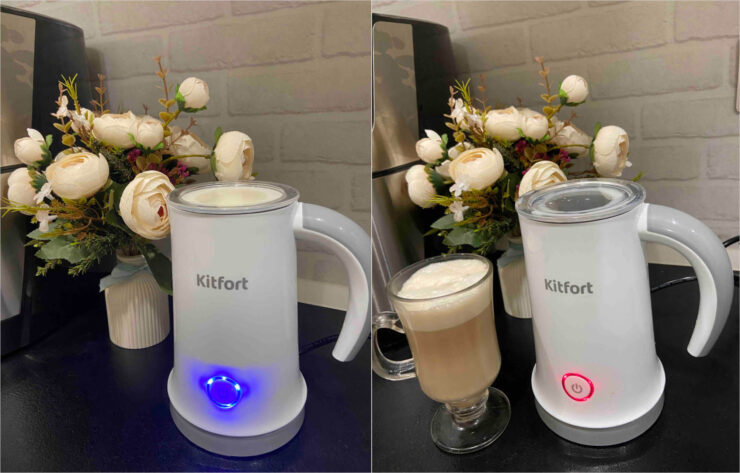 Капучинатор для взбивания молока. Взбить молоко для кофе из капсульной кофемашины можно в этом капучинаторе. Капучинатор для взбивания молока. Взбить молоко для кофе из капсульной кофемашины можно в этом капучинаторе. Фото.