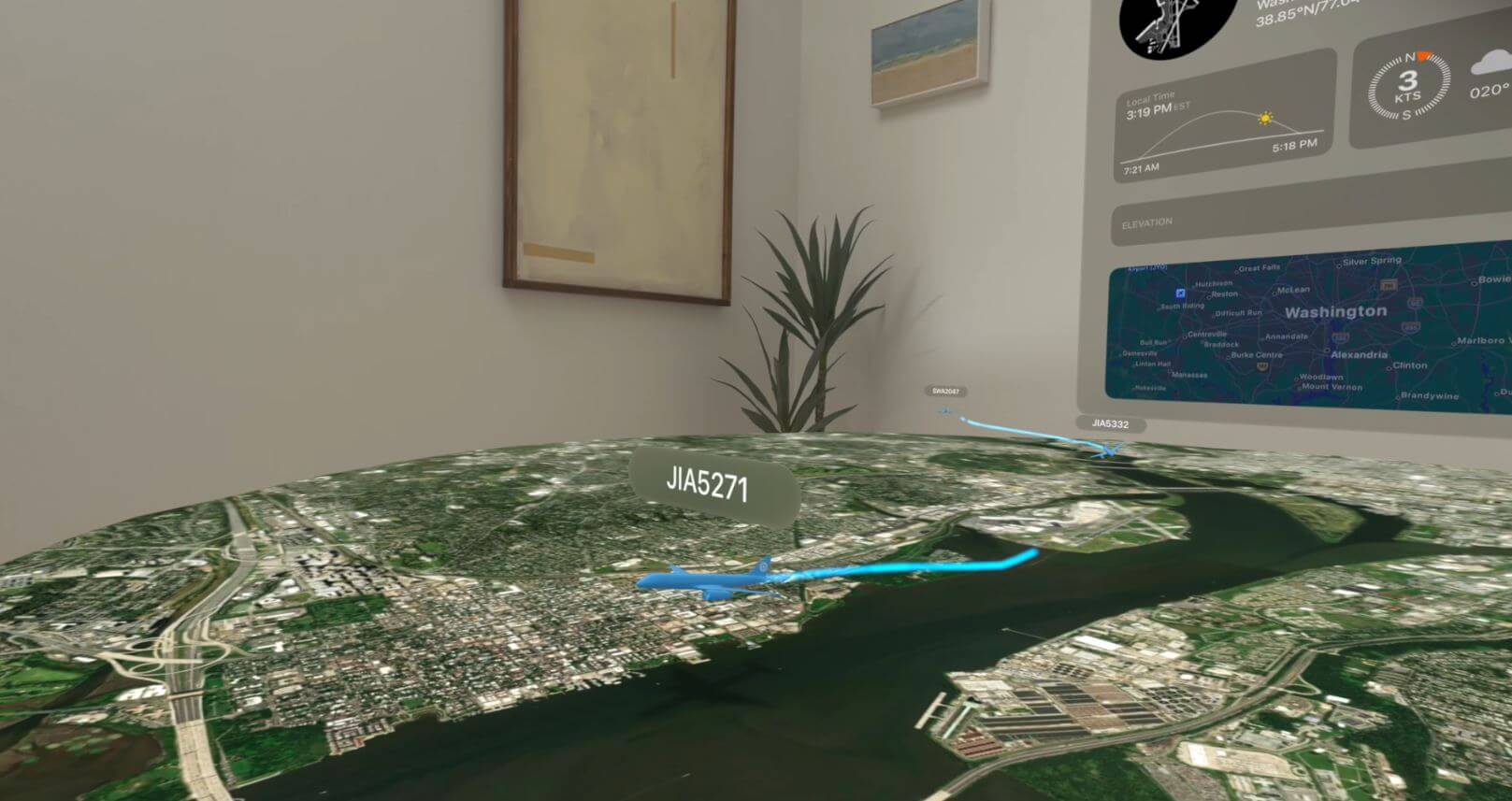 Многозадачность в Apple Vision Pro. 3D-карты в visionOS — просто пушка. Многозадачность в Apple Vision Pro. 3D-карты в visionOS — просто пушка. Фото.