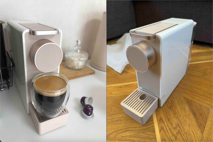 Капсульная кофемашина Xiaomi. Это компактная и стильная кофемашина. Капсульная кофемашина Xiaomi. Это компактная и стильная кофемашина. Фото.