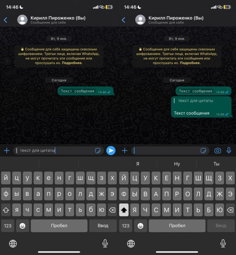 Цитаты в Ватсапе. Выделяйте цитаты в тексте сообщения. Цитаты в Ватсапе. Выделяйте цитаты в тексте сообщения. Фото.