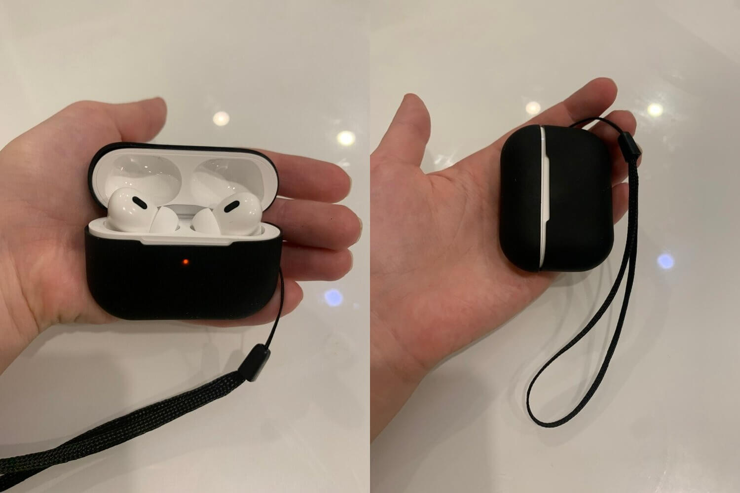Беспроводные наушники Apple. Внешне отличить AirPods Pro 2 от первого поколения очень сложно. Фото.