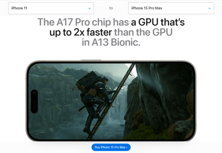 Сравнение разных Айфонов. Сравнение производительности ограничивается лишь возможностями GPU. Фото.