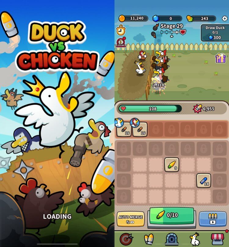 Duck vs Chicken Merge Defence — игра защита башни. Готовьтесь как следует повоевать. Duck vs Chicken Merge Defence — игра защита башни. Готовьтесь как следует повоевать. Фото.