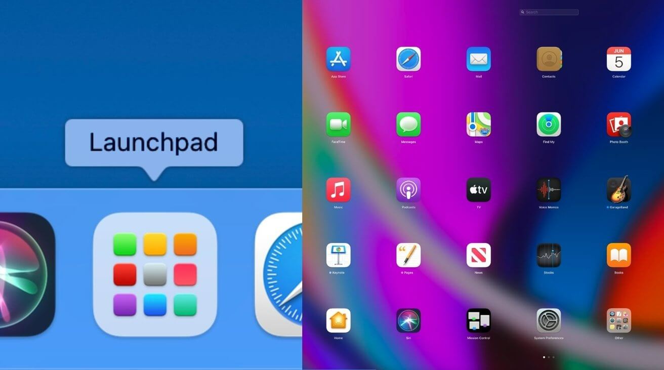 Посмотреть все установленные приложения. Launchpad можно запустить не только из Dock. Изображение: appleinsider.com. Фото.