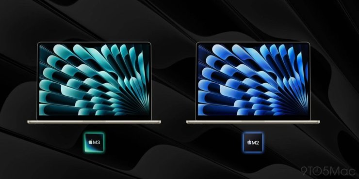 5 отличий MacBook Air M3 от MacBook Air M2. Отличить MacBook Air M3 от MacBook Air M2 по внешнему виду невозможно. Изображение: 9to5mac.com. 5 отличий MacBook Air M3 от MacBook Air M2. Отличить MacBook Air M3 от MacBook Air M2 по внешнему виду невозможно. Изображение: 9to5mac.com. Фото.