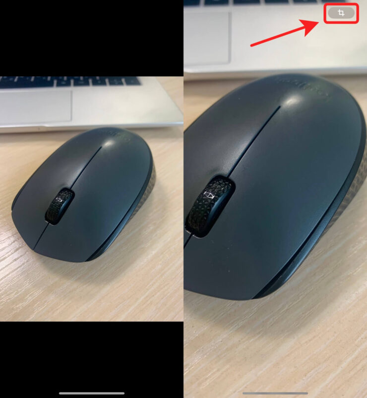 Как обрезать фото на телефоне. С помощью масштабирования обрезать фотографию можно намного быстрее. Фото.