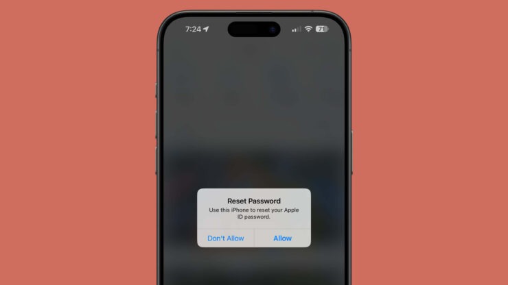 Уведомление о сбросе пароля от Apple ID появляется по центру экрана. Изображение: macrumors.com. Фото.