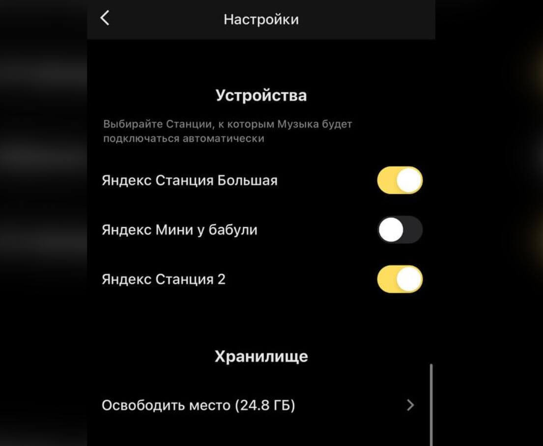 Как отключить Айфон от Яндекс Музыки. Отключите колонку в настройках, если Айфон к ней не подключается. Фото.