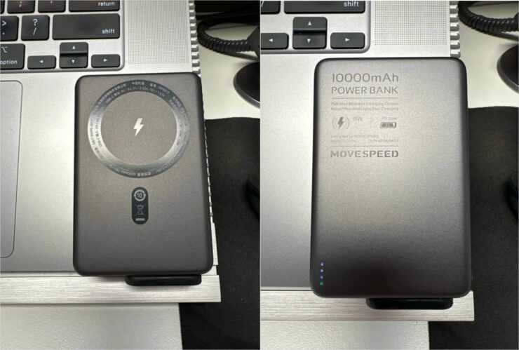 Магнитный повербанк для iPhone. В повербанк уже встроен магнит для крепления на MagSafe. Магнитный повербанк для iPhone. В повербанк уже встроен магнит для крепления на MagSafe. Фото.