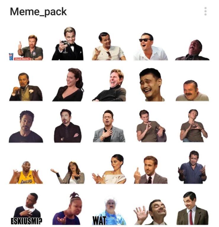 Все мемы — мем стикерпак. В этом паке все стикеры без лишних подписей. Фото.