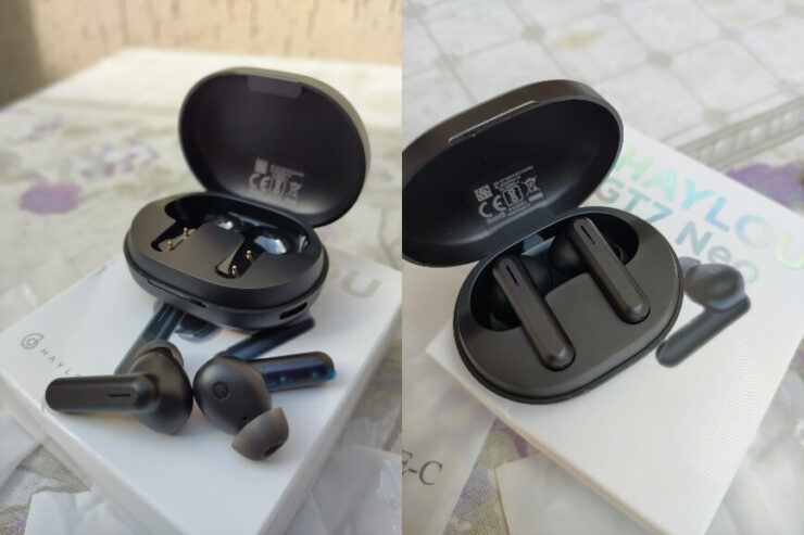 Недорогие беспроводные наушники. Наушники можно найти и в белом цвете. Недорогие беспроводные наушники. Наушники можно найти и в белом цвете. Фото.