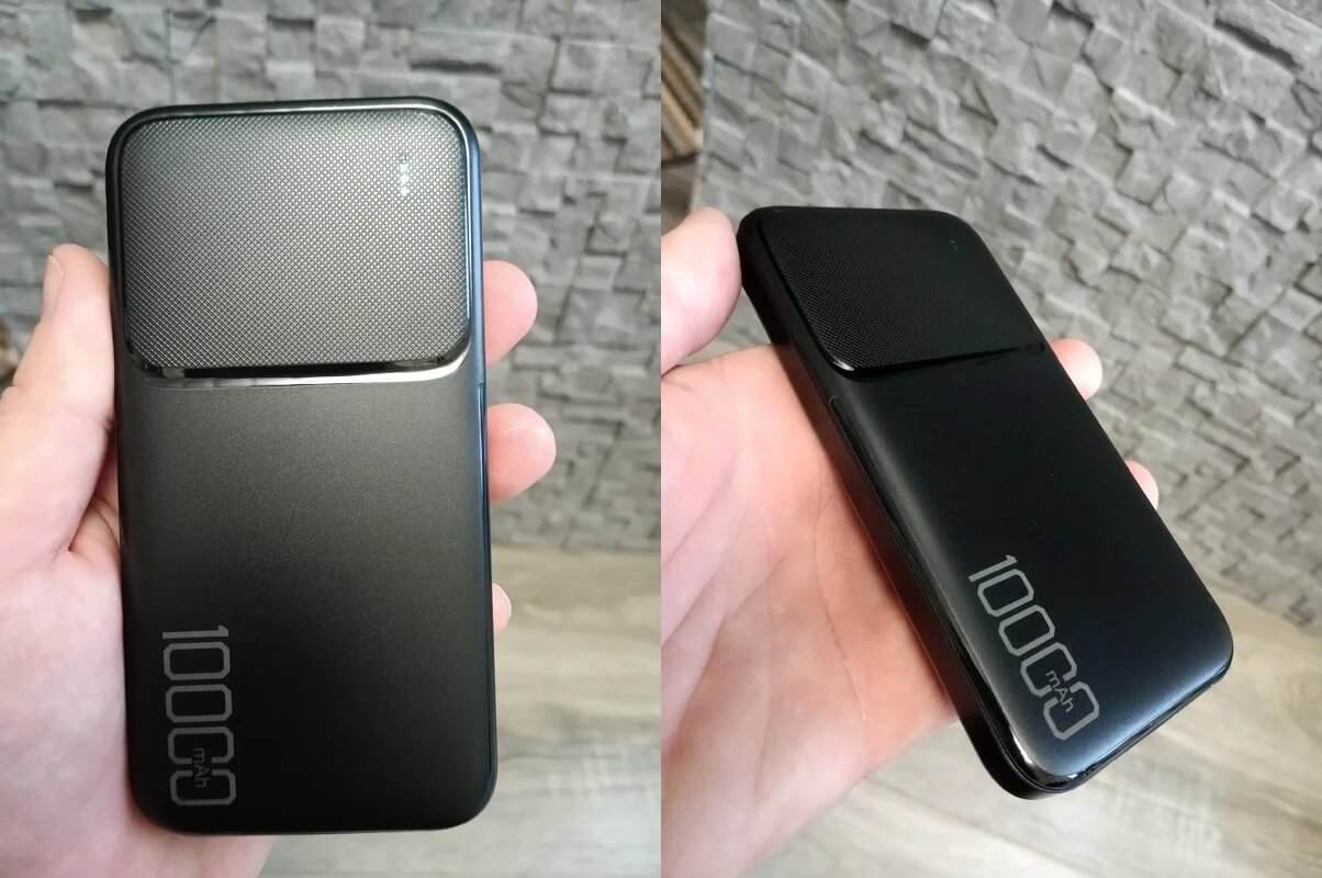 Внешний аккумулятор на 10 000 мАч. Внешний аккумулятор относительно компактный и выглядит очень неплохо. Фото.