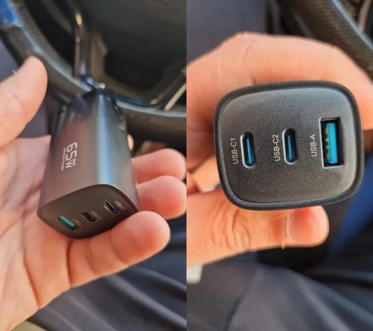 Зарядное устройство для телефона. Блок питания поддерживает одновременную зарядку трех устройств. Зарядное устройство для телефона. Блок питания поддерживает одновременную зарядку трех устройств. Фото.