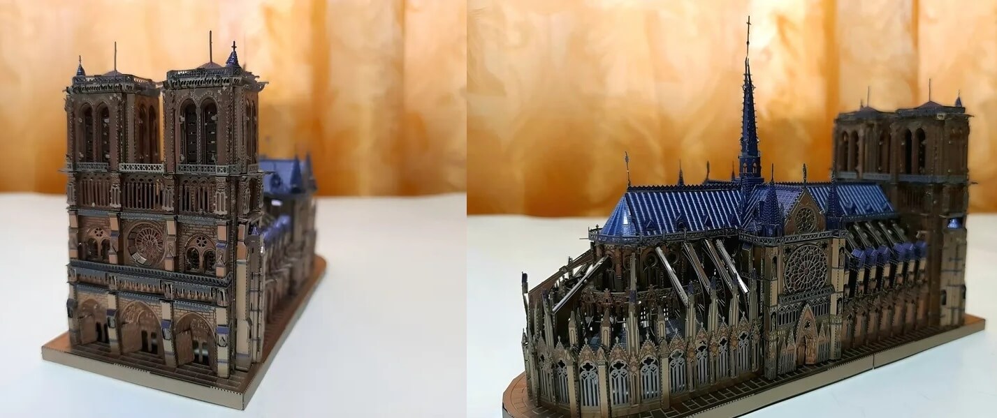 Металлический 3D пазл. Вот такой собор можно собрать при должном старании. Фото.